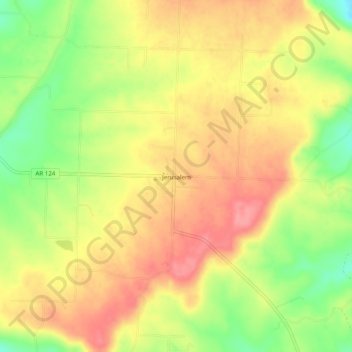 Jerusalem topographic map, elevation, terrain