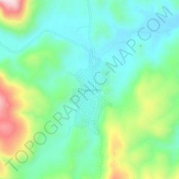 Chaucingo topographic map, elevation, terrain
