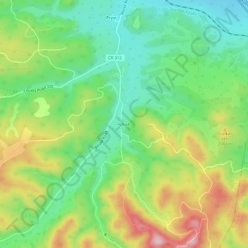 Rouse topographic map, elevation, terrain