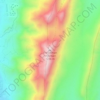 Frenchman Mountain topographic map, elevation, terrain