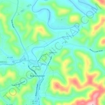 Littleton topographic map, elevation, terrain