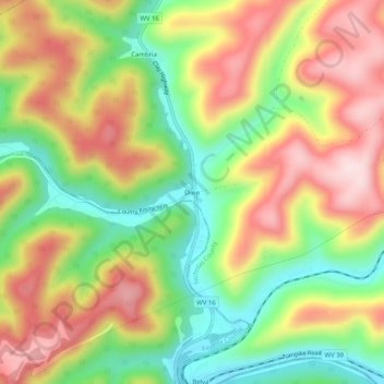 Dixie topographic map, elevation, terrain