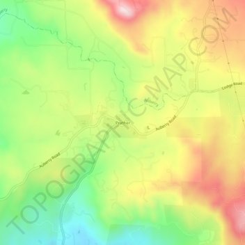Prather topographic map, elevation, terrain