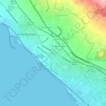 Sant'Antonio topographic map, elevation, terrain