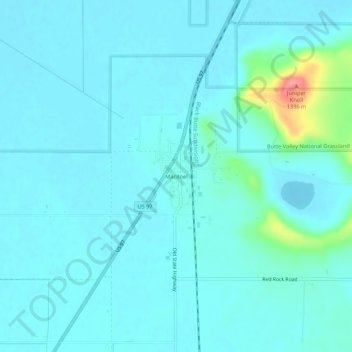 Macdoel topographic map, elevation, terrain