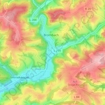 Obersteeg topographic map, elevation, terrain