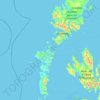 Western Isles topographic map, elevation, terrain