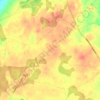 Davidovka topographic map, elevation, terrain