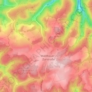 Heide topographic map, elevation, terrain