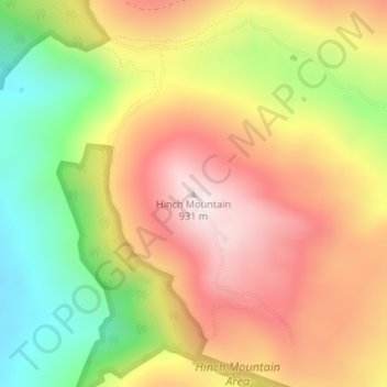 Hinch Mountain topographic map, elevation, terrain