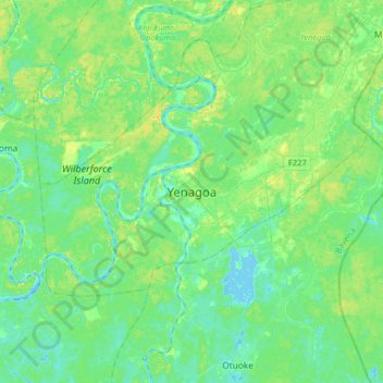 Yenagoa topographic map, elevation, terrain
