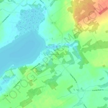 Cherry Valley topographic map, elevation, terrain