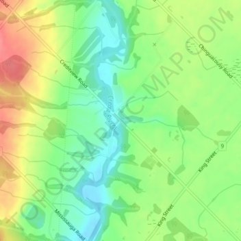 Cheltenham topographic map, elevation, terrain