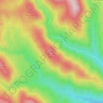 Salvatore topographic map, elevation, terrain