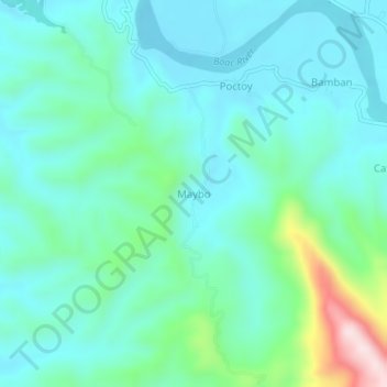 Maybo topographic map, elevation, terrain