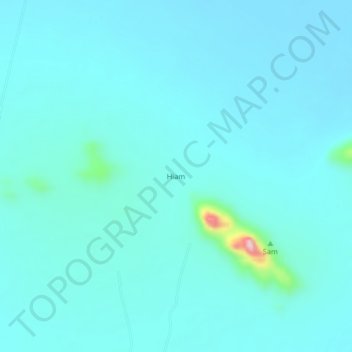 Hiam topographic map, elevation, terrain