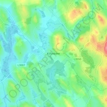 Killinkere topographic map, elevation, terrain