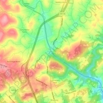 Parkton topographic map, elevation, terrain