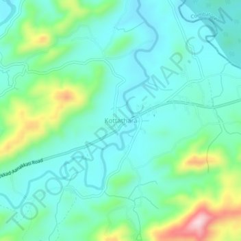 Kottathara topographic map, elevation, terrain