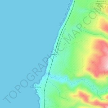 Honda topographic map, elevation, terrain