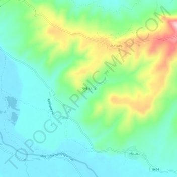 Behram topographic map, elevation, terrain