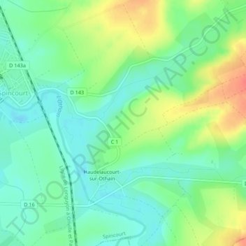 La croix topographic map, elevation, terrain
