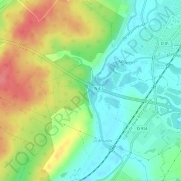 Vers Saint-Anne topographic map, elevation, terrain