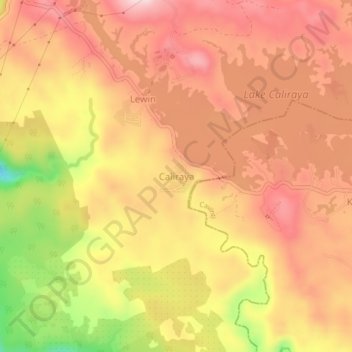 Caliraya topographic map, elevation, terrain