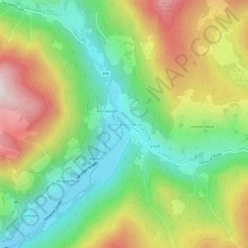 Ebene Reichenau topographic map, elevation, terrain