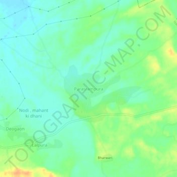 Parasrampura topographic map, elevation, terrain