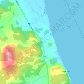 Edgetts Landing topographic map, elevation, terrain