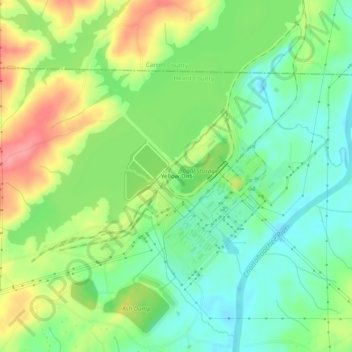 Yellow Dirt topographic map, elevation, terrain