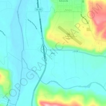 Alton topographic map, elevation, terrain