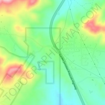 Poland Junction topographic map, elevation, terrain