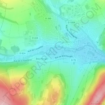 Bletz topographic map, elevation, terrain