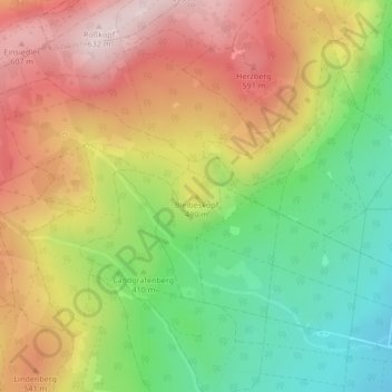 Bleibeskopf topographic map, elevation, terrain