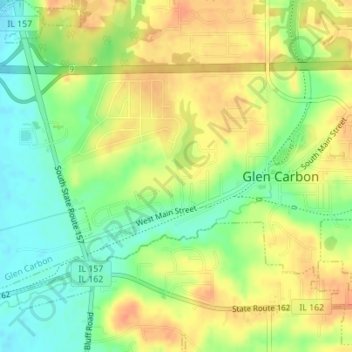Lake Hillcrest topographic map, elevation, terrain