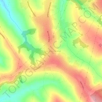 Velika Mostanica topographic map, elevation, terrain