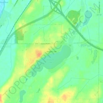 Pleasant Lake topographic map, elevation, terrain