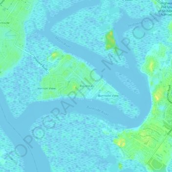 Rio Vista topographic map, elevation, terrain