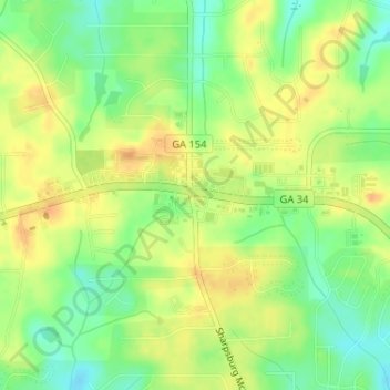 Thomas Crossroads topographic map, elevation, terrain