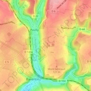 Le Petit Catillon topographic map, elevation, terrain