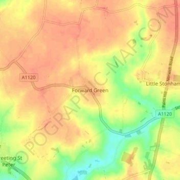 Forward Green topographic map, elevation, terrain