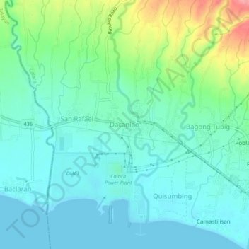 Dacanlao topographic map, elevation, terrain