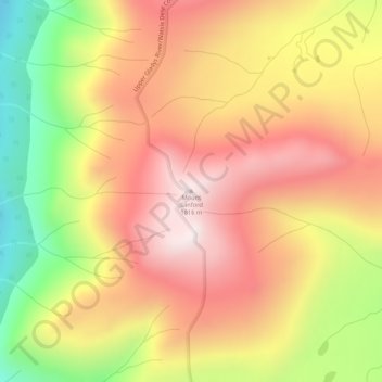 Mount Sanford topographic map, elevation, terrain