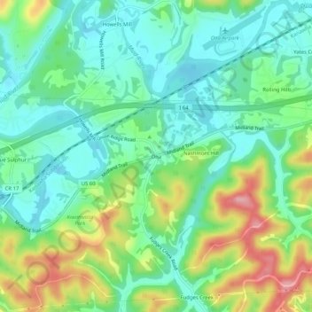 Ona topographic map, elevation, terrain