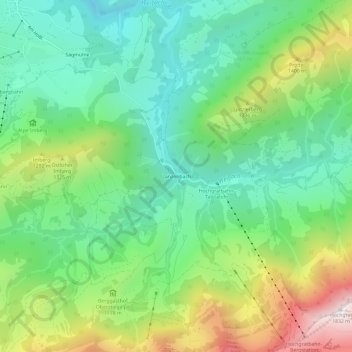 Lanzenbach topographic map, elevation, terrain