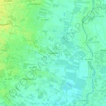 Ban Phai Lom topographic map, elevation, terrain