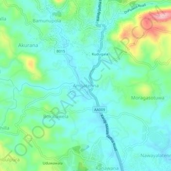 Ambatenna topographic map, elevation, terrain