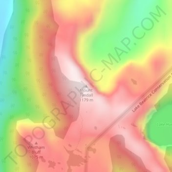 Mount Tyndall topographic map, elevation, terrain